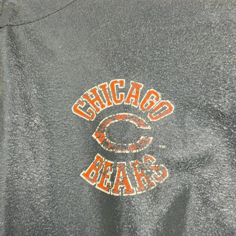 Vintage Chicago Bears Wilson Henley Shirt Mens XL Silver Metallic Sportswear